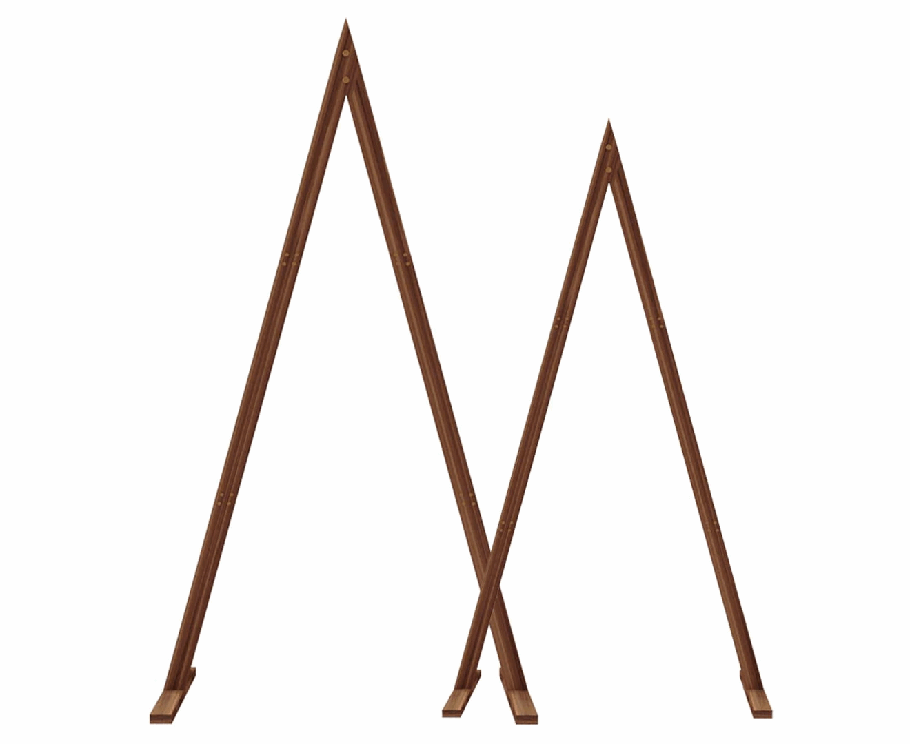 Wooden triangle arch