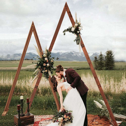 Wooden triangle arch