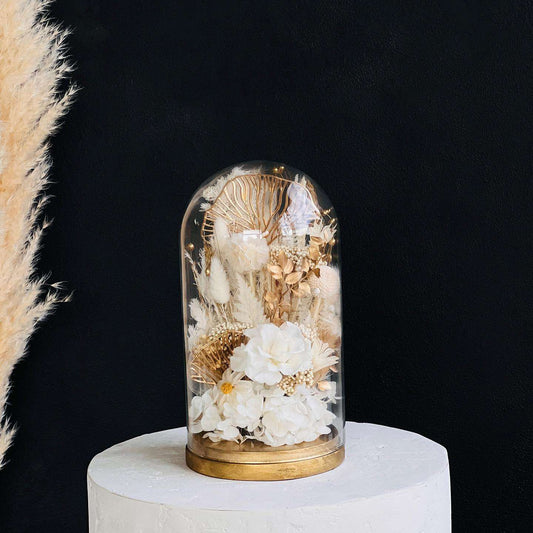 Neemaflowers | Natural colours Glass dome